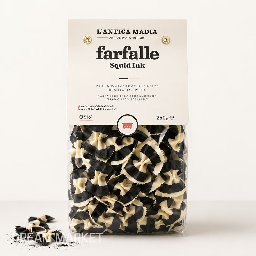 Farfalle Tumeric Squid Ink 250g