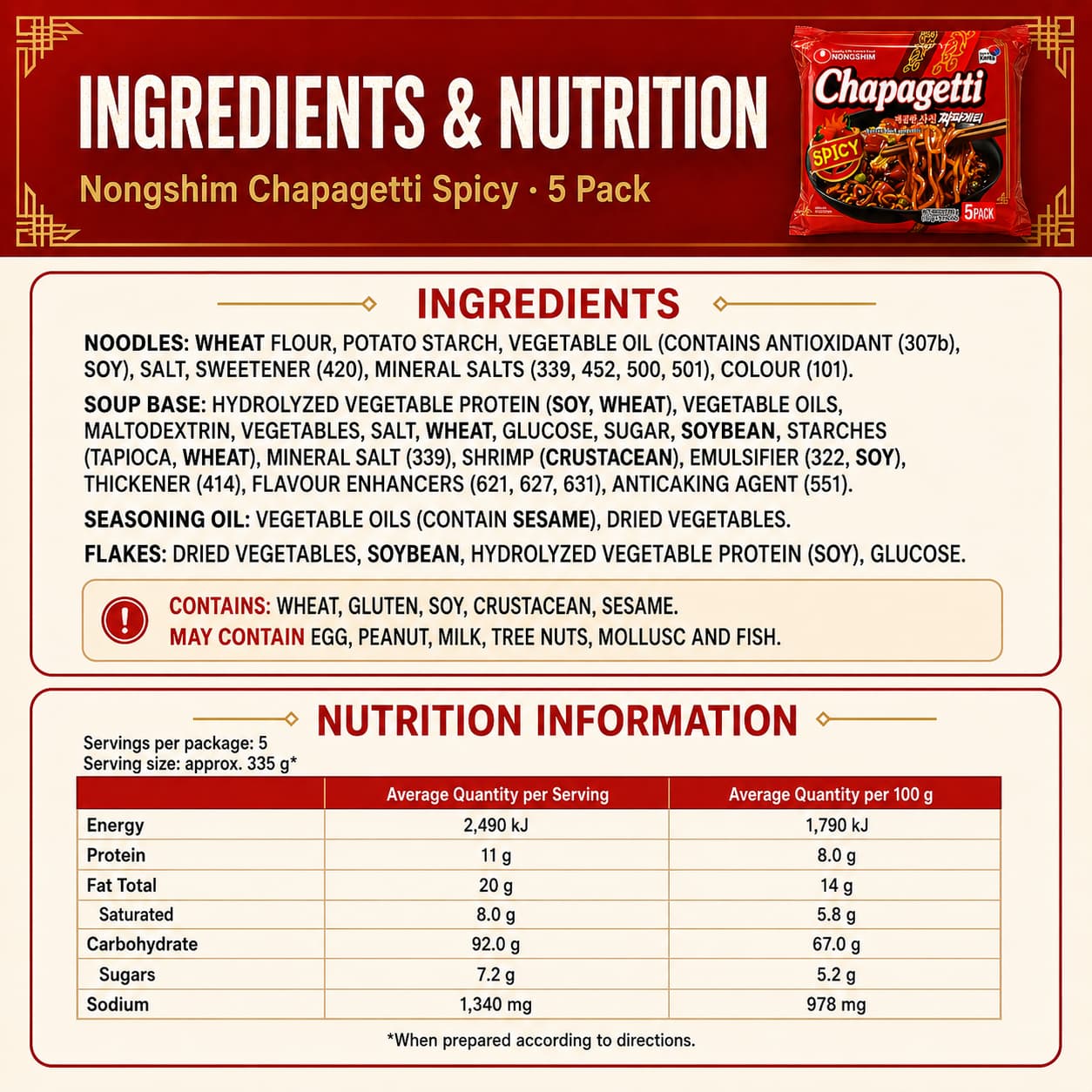 NS Spicy Chapagetti 137g*5 thumbnail 3