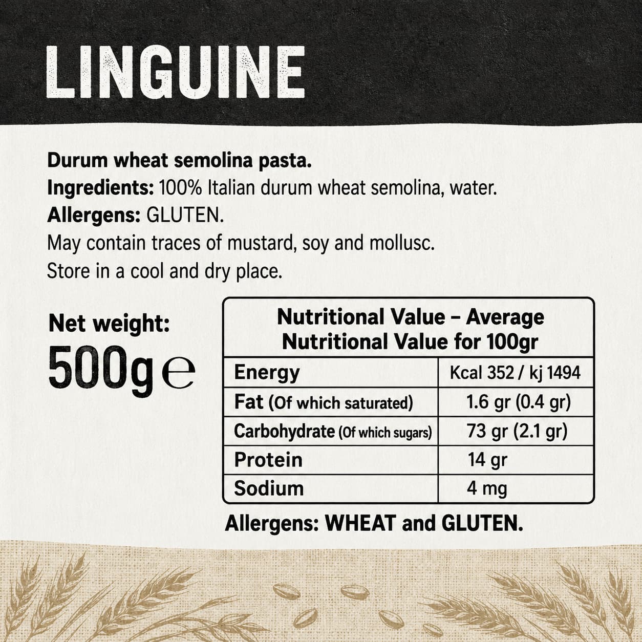 PJ Linguine Pasta 500g thumbnail 2